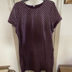 Old navy burgundy polka dot shirt dress xl